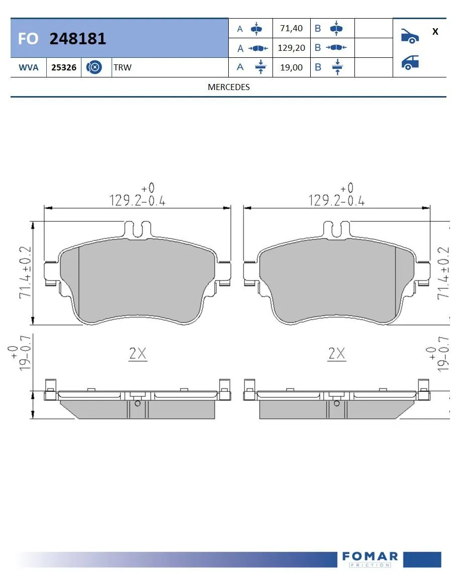 Brake Pad Set, disc brake